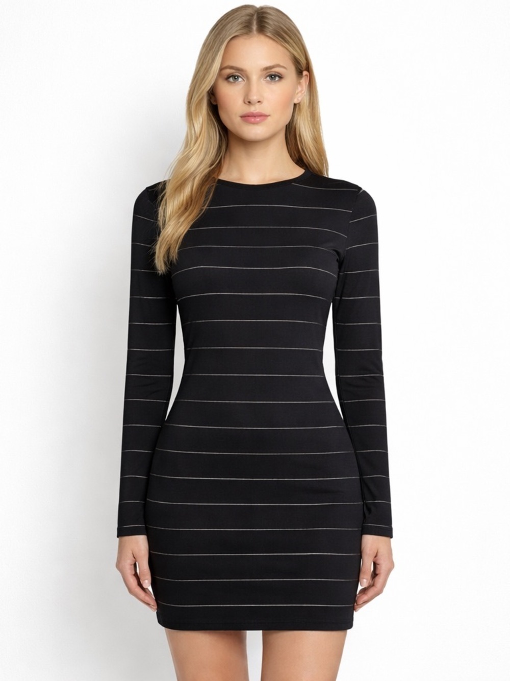 Topshop Black Knit Bodycon Dress Size US 6